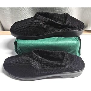 SPRING STEP slip on Tender loafers stretch fabric‎ black woman Sz 41/ US 9.5-10